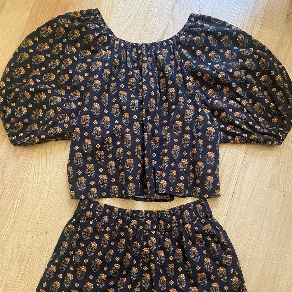 Mango Matching Set | Black/Orange (Size M/L)